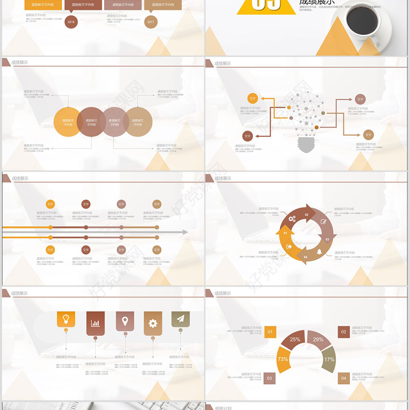 2018极简岗位竞聘述职报告PPT模板