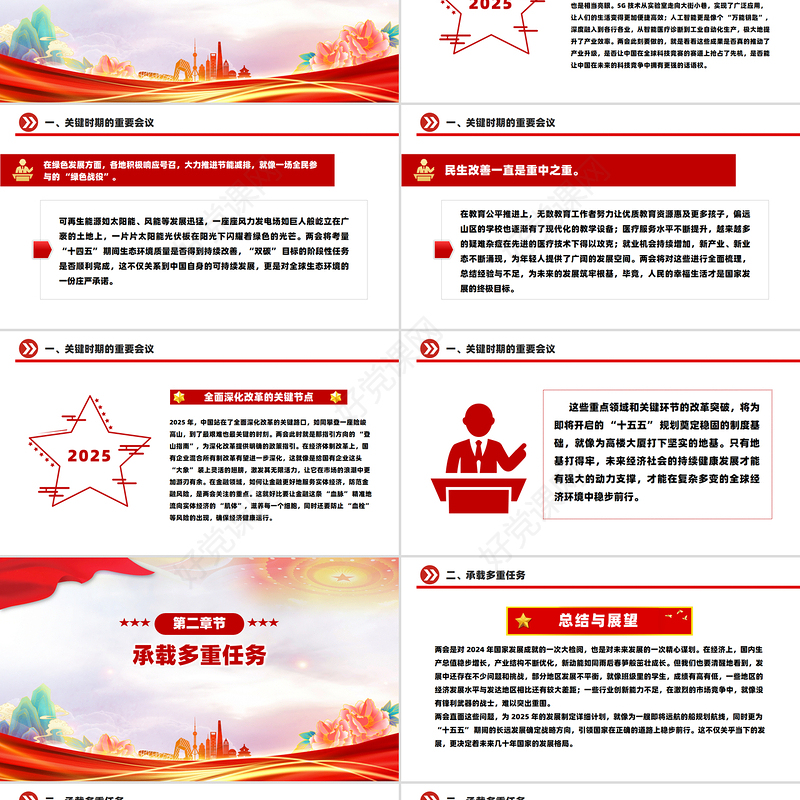 精品聚焦2025年两会关键时期意义非凡PPT党课课件