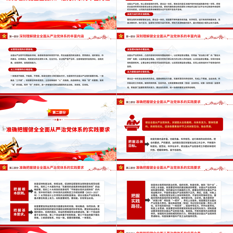 全面从严治党体系为有效途径PPT简约风学习党的自我革命的重要思想课件