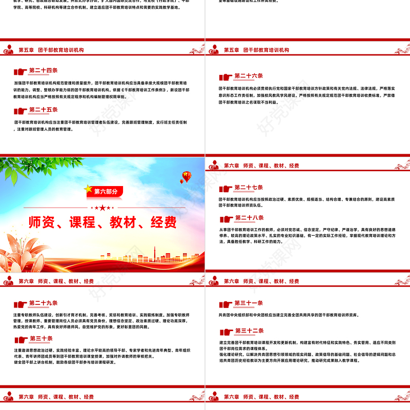 新修订《中国共产主义青年团干部教育培训工作条例》PPT大气简洁干部教育培训团课