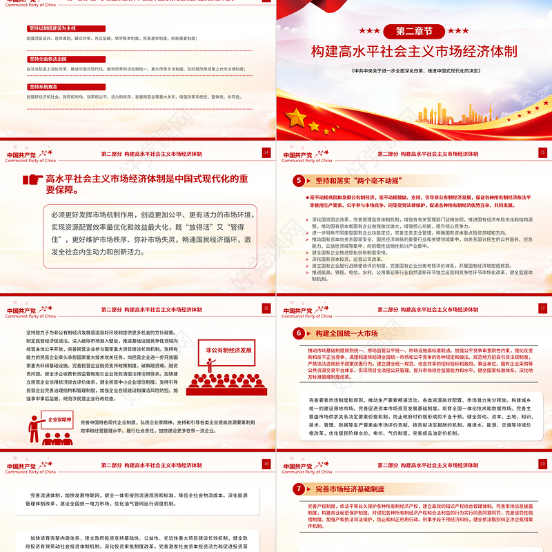 党政风《中共中央关于进一步全面深化改革、推进中国式现代化的决定》全文PPT党课课件