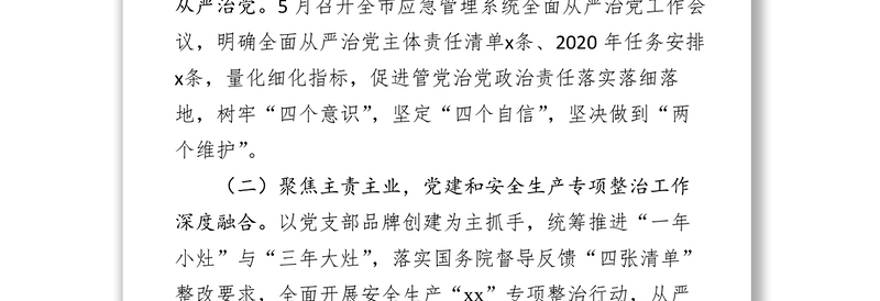 2021年度应急管局局党委书记抓基层党建和人才述职报告