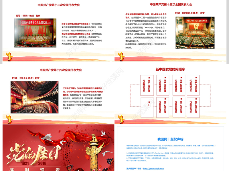党的生日光辉的历程建党节97周年建党节ppt模板