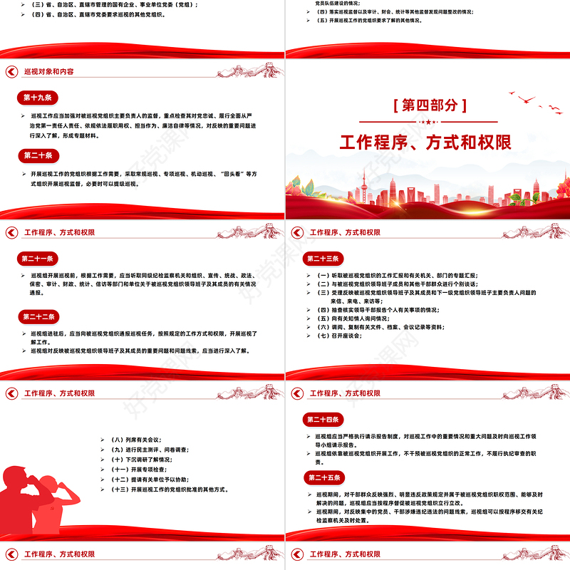 深入学习《中国共产党巡视工作条例》PPT党课课件模板