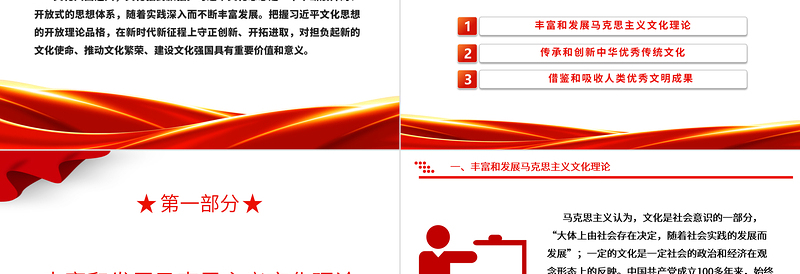 深刻掌握习近平文化思想开放品格ppt简洁大气风文化兴国运兴，文化强民族强党支部党群党员党课课件