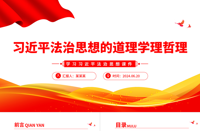 正确理解和把握习近平法治思想的道理学理哲理PPT党建风学习习近平法治思想课件
