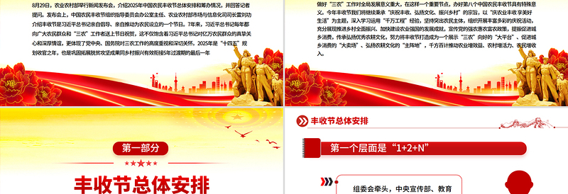 党政风2025中国农民丰收节庆农业丰收享美好生活课件