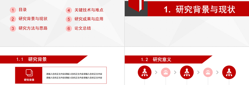 学术毕业论文答辩PPT简约高级论文答辩模板