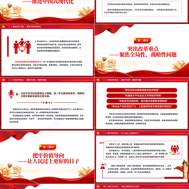 大气简洁三中全会前这场座谈会释放改革重要信号PPT课件