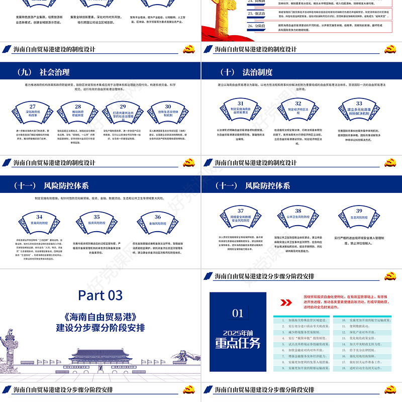 地域党课之全面学习解读海南自由贸易港建设总体方案海南党课PPT模板