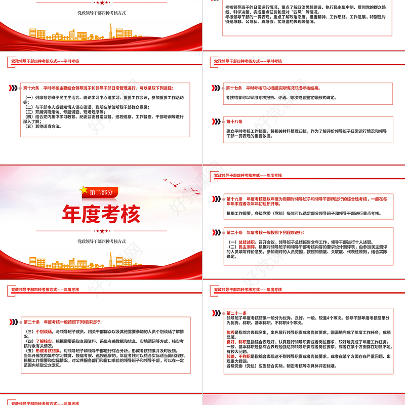 党政领导干部考核PPT大气简洁党的基层组织建设辅导课件