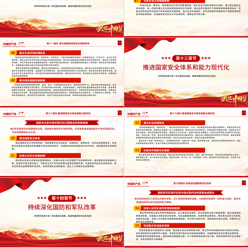 精美大气《中共中央关于进一步全面深化改革、推进中国式现代化的决定》全文PPT下载