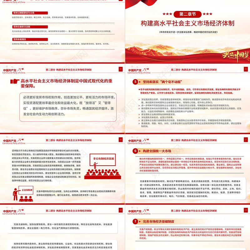 精美大气《中共中央关于进一步全面深化改革、推进中国式现代化的决定》全文PPT下载