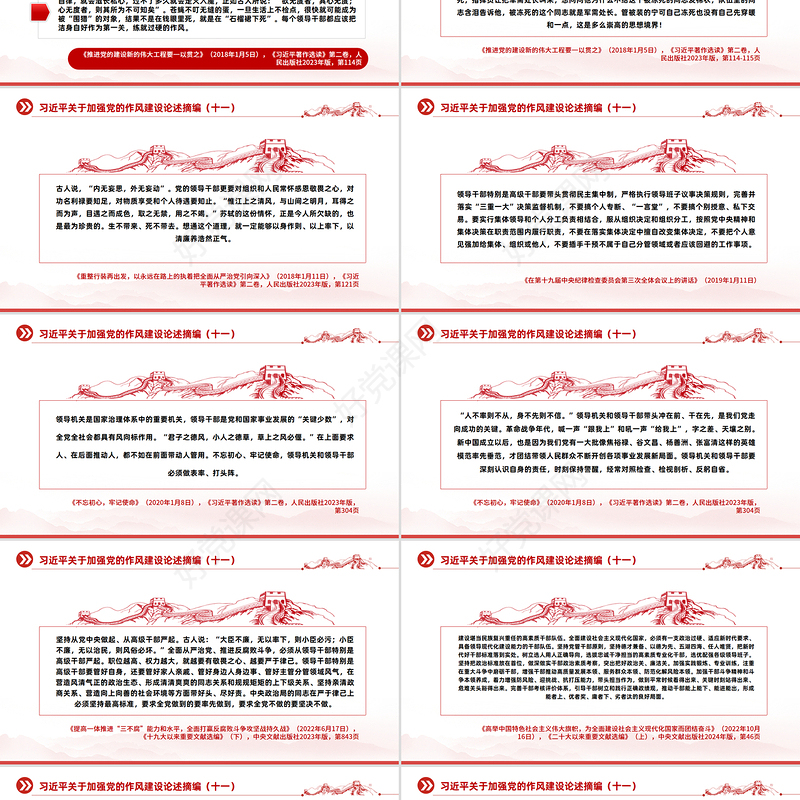 2025习近平关于加强党的作风建设论述摘编（十一）PPT党课课件