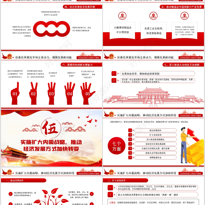 2020全国两会政府工作报告学习解读ppt