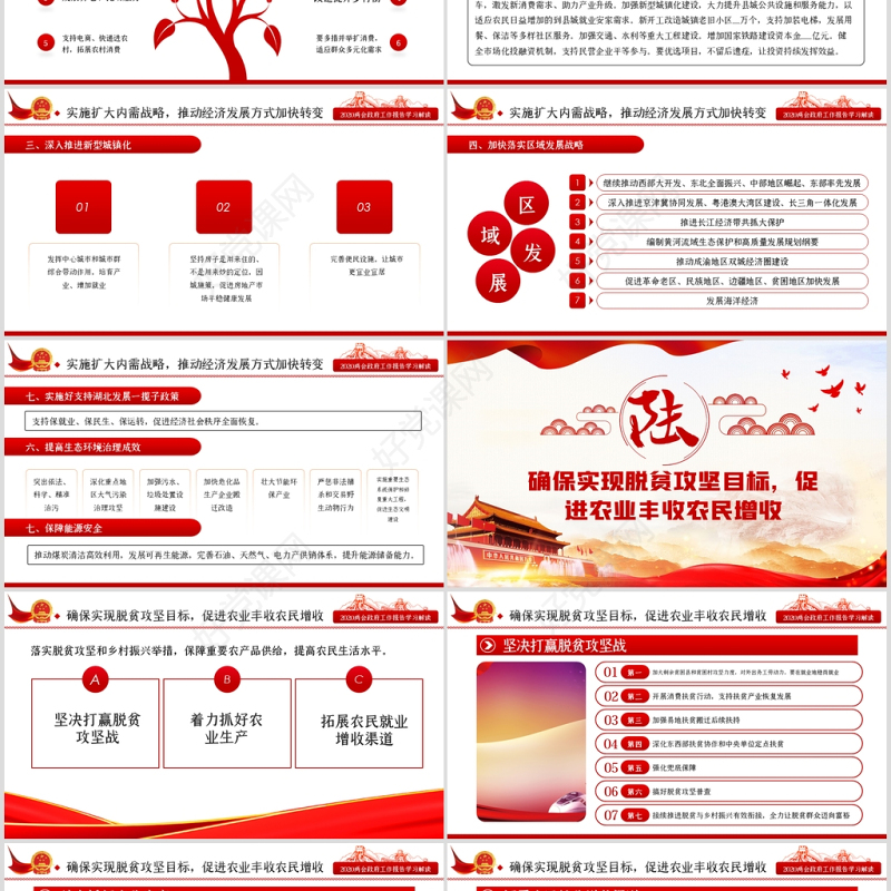 2020全国两会政府工作报告学习解读ppt