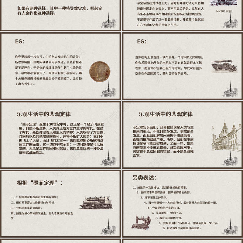 关于墨菲定律的研究与实验课题PPT模板