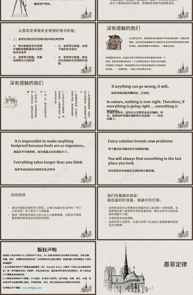 关于墨菲定律的研究与实验课题PPT模板