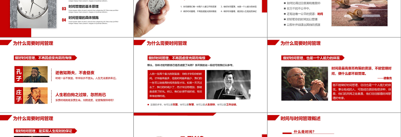 商务风框架完整企业在职员工时间管理技能培训课件PPT模板