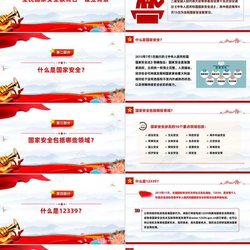 全民国家安全教育日十周年PPT增强安全意识维护国家安全课件下载