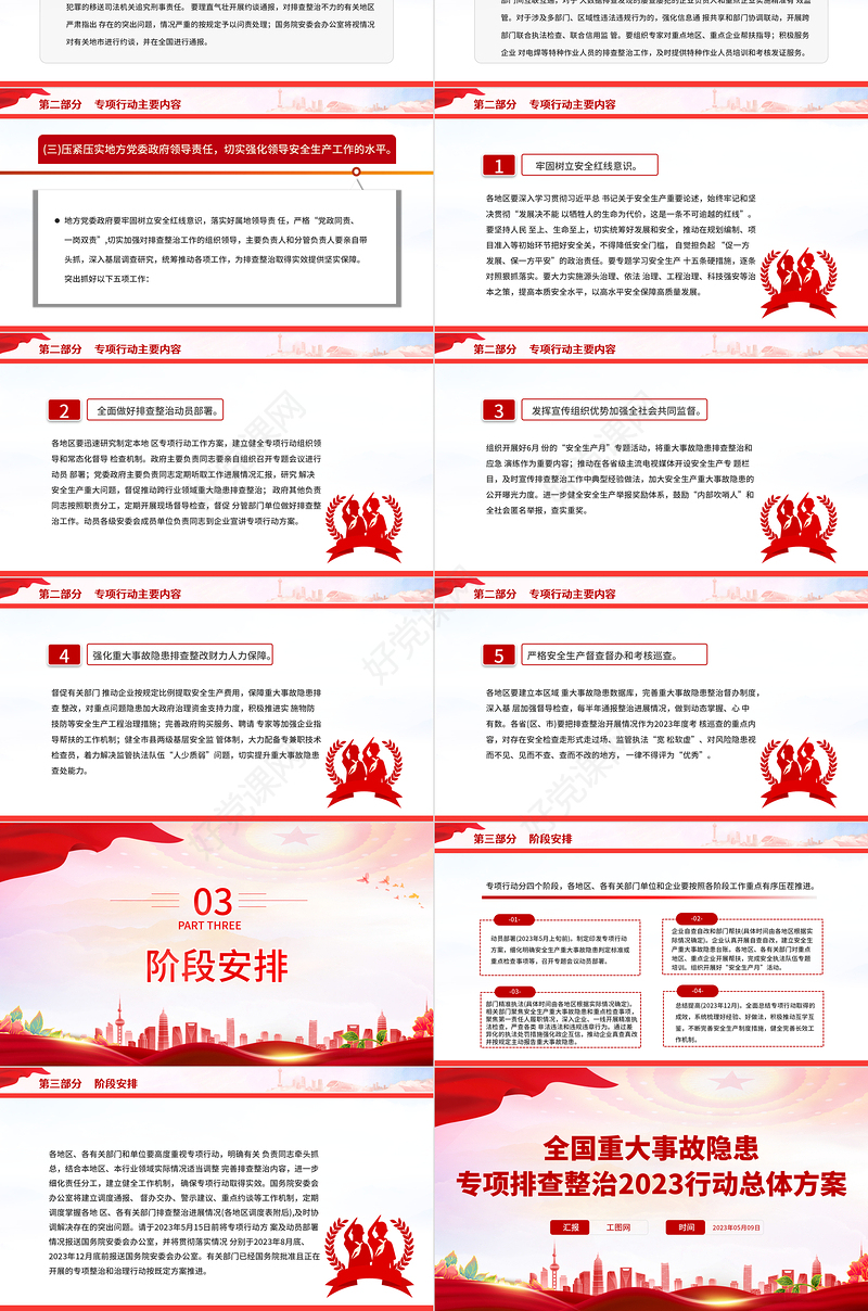 全国重大事故隐患专项排查整治2023行动总体方案PPT精美实用推动重大安全风险防控措施落实课件