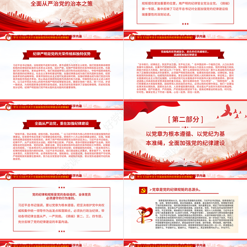 全面加强党的纪律建设之《习近平关于全面加强党的纪律建设论述摘编》PPT下载