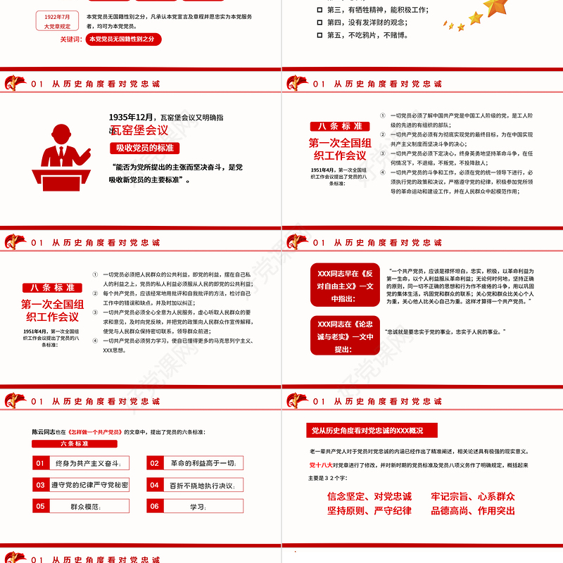 做对党忠诚的合格党员PPT红色党政风如何做到对党忠诚党员教育培训专题党课