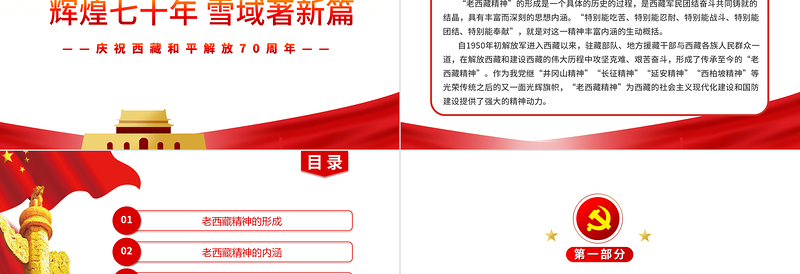 2021弘扬老西藏精神PPT特别能吃苦特别能战斗特别能忍耐特别能团结特别能奉献主题党课内容