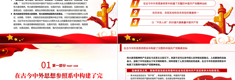 伟大建党精神的理论维度实践向度价值尺度PPT党政风党员干部学习教育专题党课