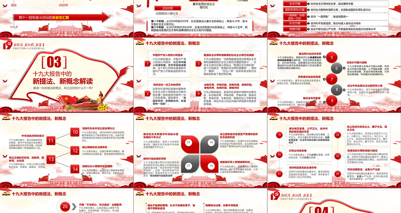 十九大报告精神学习新时代党员党课PPT