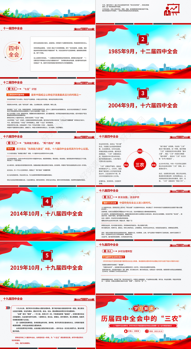 2025学习解读历届四中全会中的“三农”PPT课件下载
