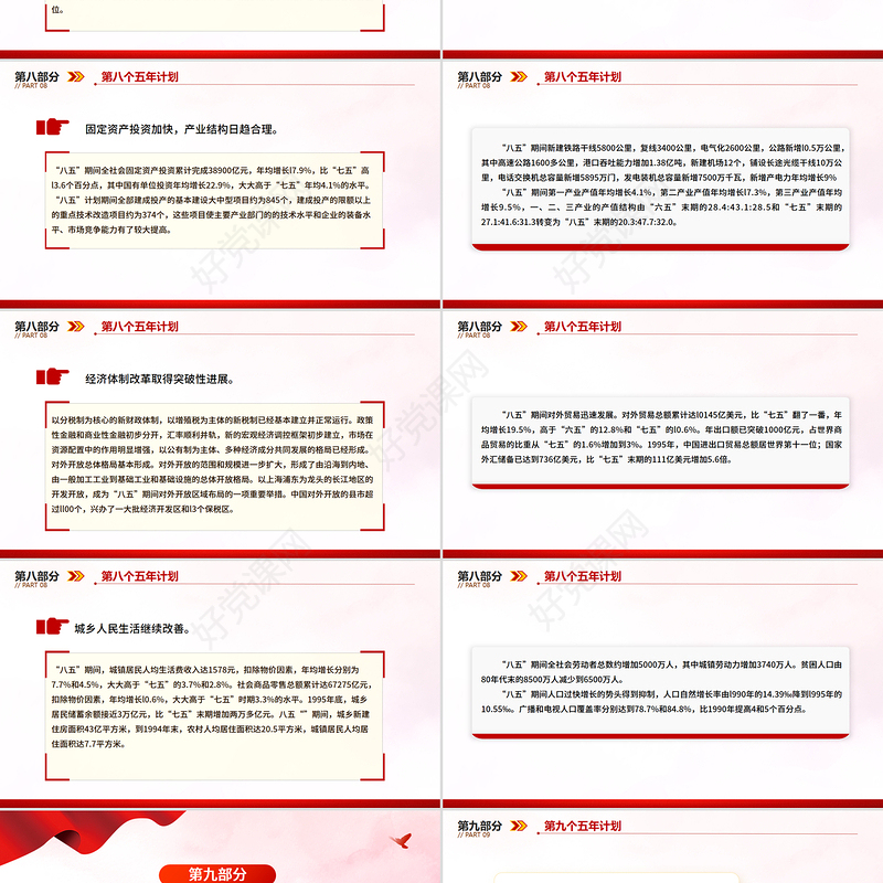 党政风前十四个五年计划内容回顾PPT课件