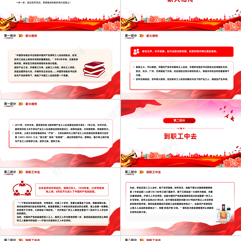 2025年中华全国总工会成立100周年PPT课件