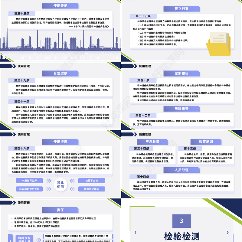 2023特种设备培训PPT商务风特种设备使用管理检验检测培训课件模板下载
