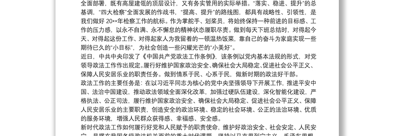 2020学习贯彻中央政法工作会议精神心得体会一