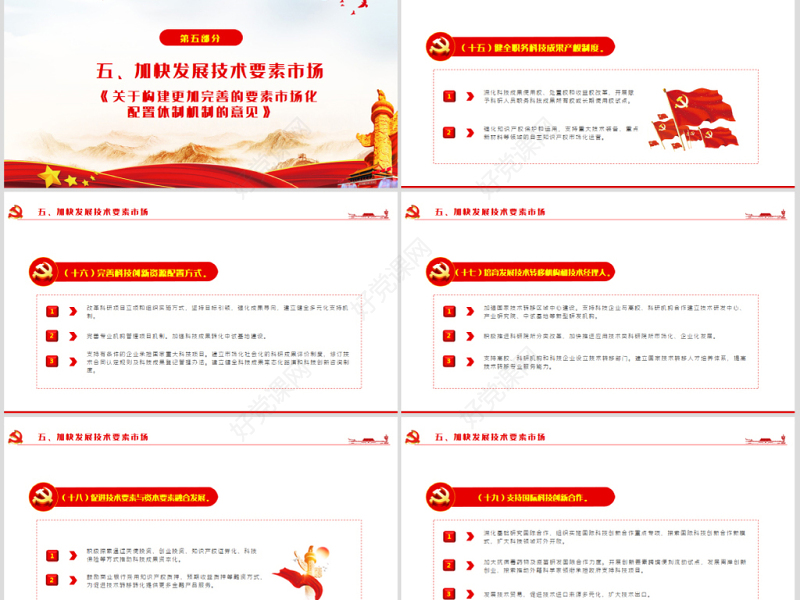 原创学习解读中共中央国务院关于构建更加完善的要素市场化配置体制机制的意见ppt