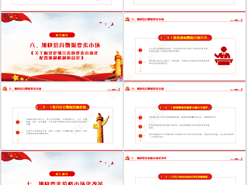 原创学习解读中共中央国务院关于构建更加完善的要素市场化配置体制机制的意见ppt