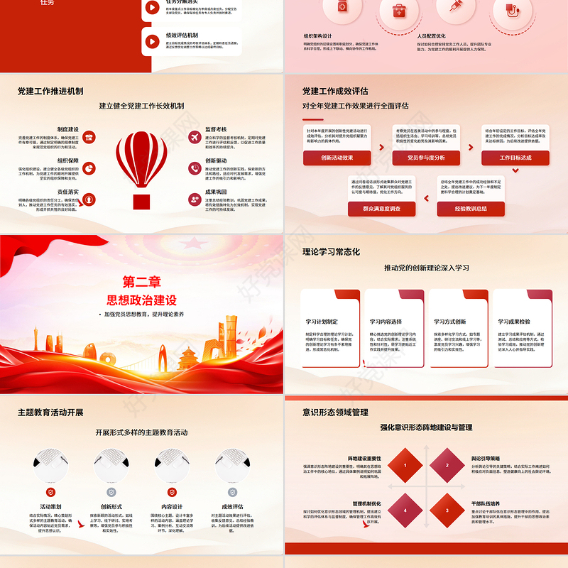 2025质监局党建工作总结汇报PPT模板下载