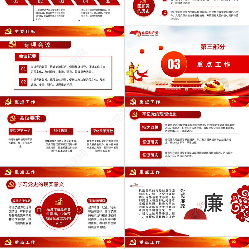 积极履职尽责展现担当作为PPT红色大气党员干部年终工作总结述职报告专题党课课件