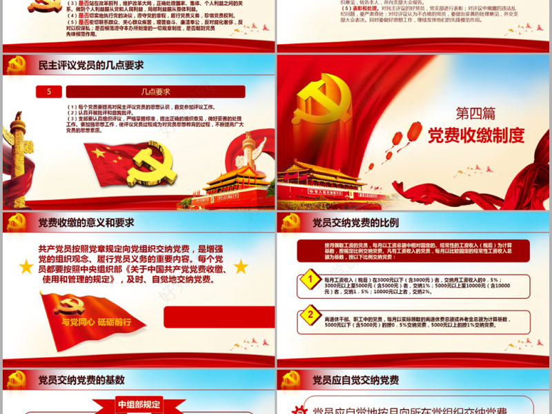 原创基层党建工作制度建设党课学习培训PPT