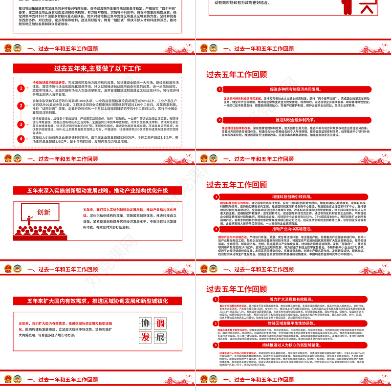 2023两会政府工作报告PPT精美大气铆足干劲开新局团结奋斗再出发党课课件