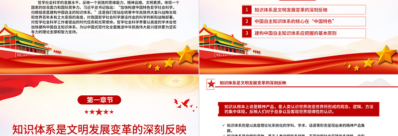 建构中国自主知识体系的重要时代命题和历史责任PPT大气党政风党员干部学习教育专题党课课件模板