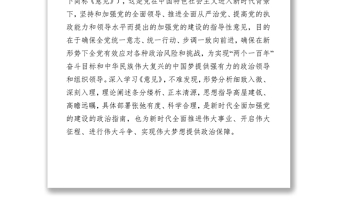 《中共中央关于加强党的政治建设的意见》专题辅导报告