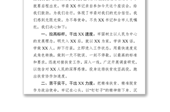 在欢送援XX干部座谈会上的表态发言