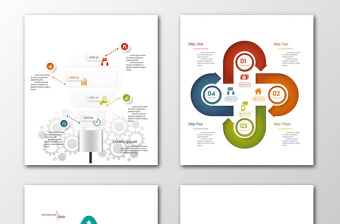 并列图标图形元素素材