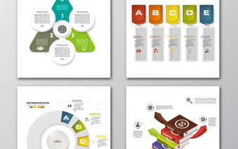 并列图标图形元素素材