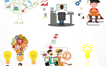 IT科技学习PPT元素矢量图标AI 素材