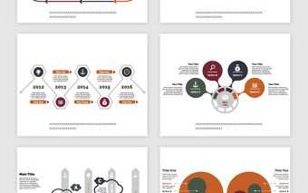 实用的企业PPT报表类矢量素材
