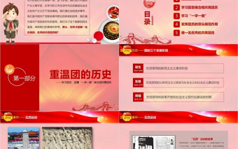 七一共青团党建党政培训教育课件PPT模板