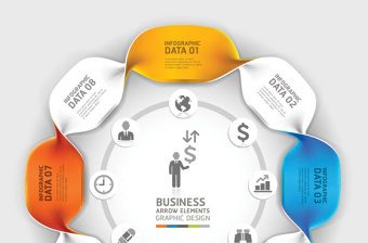 创意商务信息图表设计矢量素材